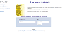 Tablet Screenshot of cylex-branchenbuch-albstadt.de